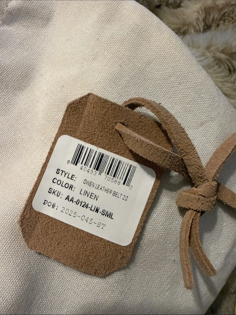 Nisolo Men’s Owen Suede Leather Belt 2.0 in Linen size small NWT